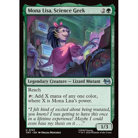 MtG Teenage Mutant Ninja Turtles Uncommon Mona Lisa, Science Geek #123