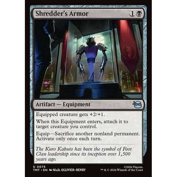 MtG Teenage Mutant Ninja Turtles Uncommon Shredder's Armor #75