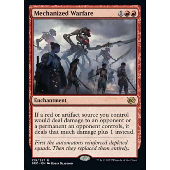 MtG The Brothers' War Rare Mechanized Warfare #139