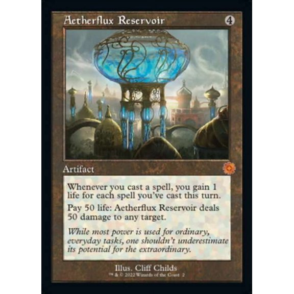 MtG The Brothers' War Retro Artifacts Mythic Rare Aetherflux Reservoir (Retro Frame)
