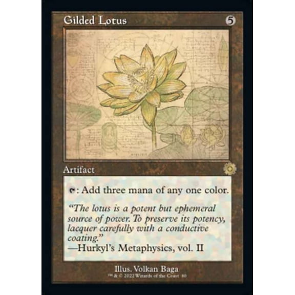 MtG The Brothers' War Retro Artifacts Rare Gilded Lotus [Retro Schematic] #80