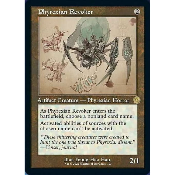 MtG The Brothers' War Retro Artifacts Rare Phyrexian Revoker [Retro Schematic] #103