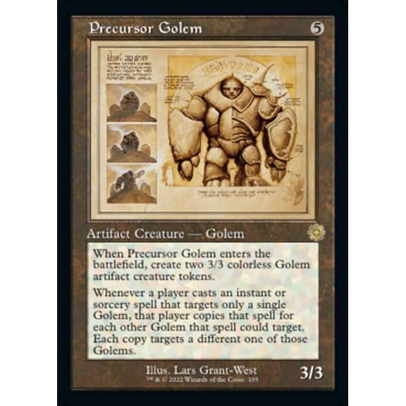 MtG The Brothers' War Retro Artifacts Rare Precursor Golem [Retro Schematic] #105