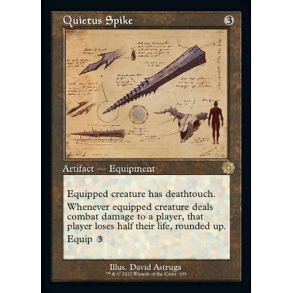 MtG The Brothers' War Retro Artifacts Rare Quietus Spike [Retro Schematic FOIL] #109