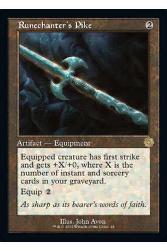 MtG The Brothers' War Retro Artifacts Rare Runechanter's Pike [Retro Frame] #48