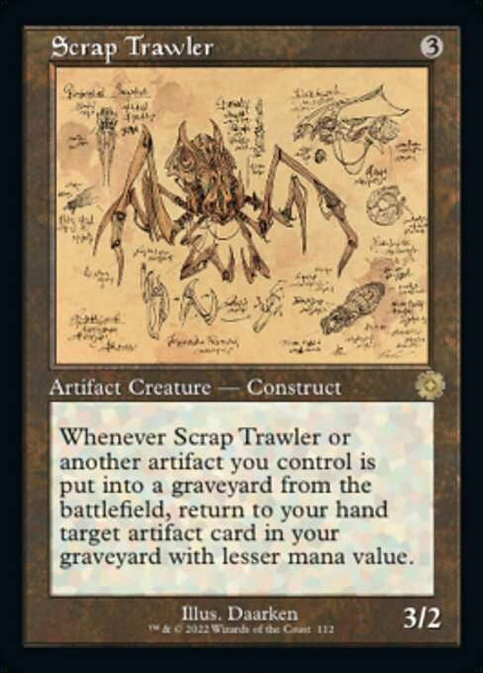 MtG The Brothers' War Retro Artifacts Rare Scrap Trawler (Retro Schematic  FOIL) #112 - Walmart.com