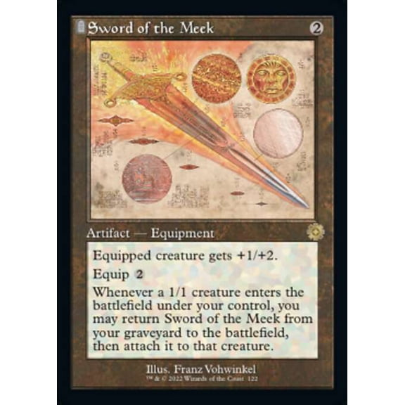 MtG The Brothers' War Retro Artifacts Rare Sword of the Meek [Retro Schematic] #122