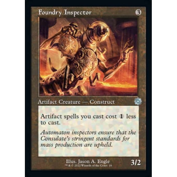 MtG The Brothers' War Retro Artifacts Uncommon Foundry Inspector [Retro Frame FOIL] #16