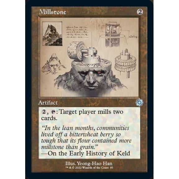 MtG The Brothers' War Retro Artifacts Uncommon Millstone (Retro Schematic FOIL) #95