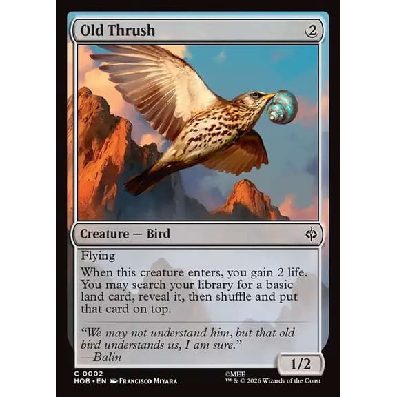 MtG The Hobbit Common Old Thrush [FOIL] #2