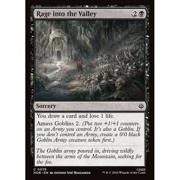 MtG The Hobbit Common Rage into the Valley [FOIL] #79