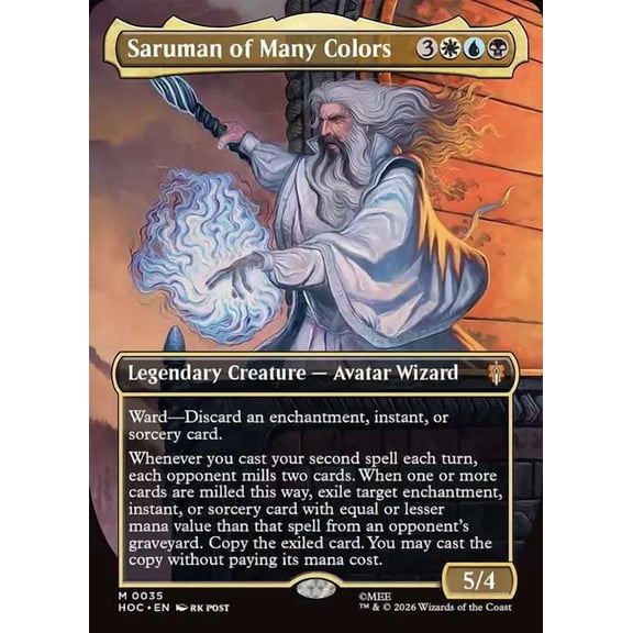 MtG The Hobbit Eternal Mythic Rare Saruman of Many Colors [Classic Artist FOIL] #35