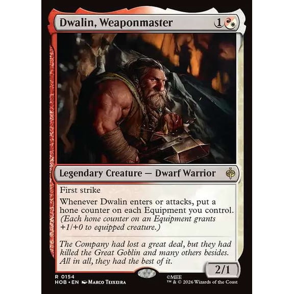 MtG The Hobbit Rare Dwalin, Weaponmaster #154