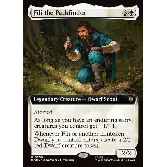 MtG The Hobbit Rare Fli the Pathfinder [Extended Art] #286