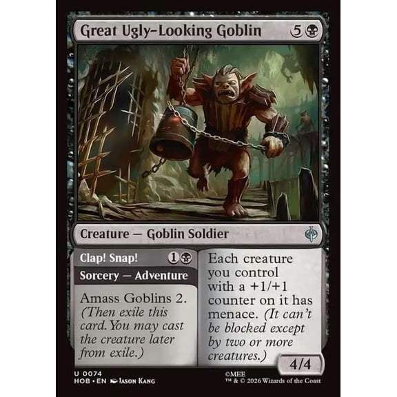 MtG The Hobbit Uncommon Great Ugly-Looking Goblin // Clap! Snap! #74