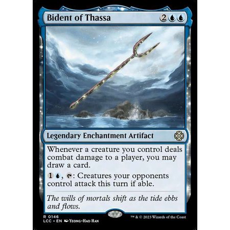 MtG The Lost Caverns of Ixalan Commander Rare Bident of Thassa #146