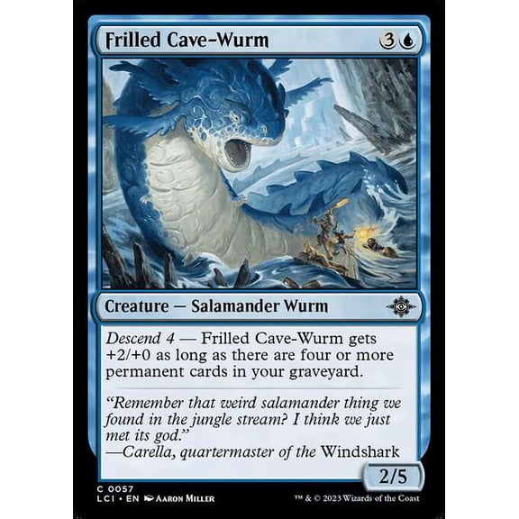 MtG The Lost Caverns of Ixalan Common Frilled Cave-Wurm #57