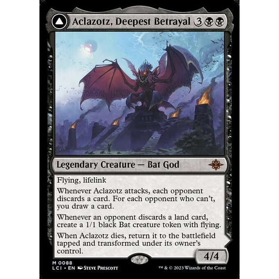 MtG The Lost Caverns of Ixalan Mythic Rare Aclazotz, Deepest Betrayal // Temple of the Dead #88