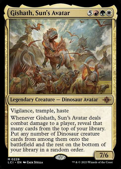 MtG The Lost Caverns of Ixalan Mythic Rare Gishath, Sun's Avatar (FOIL)  #229 - Walmart.com