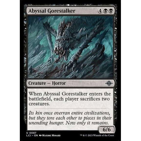 MtG The Lost Caverns of Ixalan Uncommon Abyssal Gorestalker #87