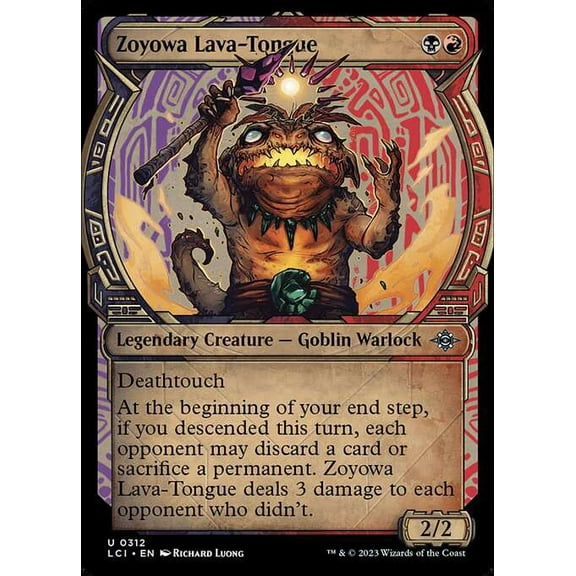MtG The Lost Caverns of Ixalan Uncommon Zoyowa Lava-Tongue (Showcase FOIL) #312