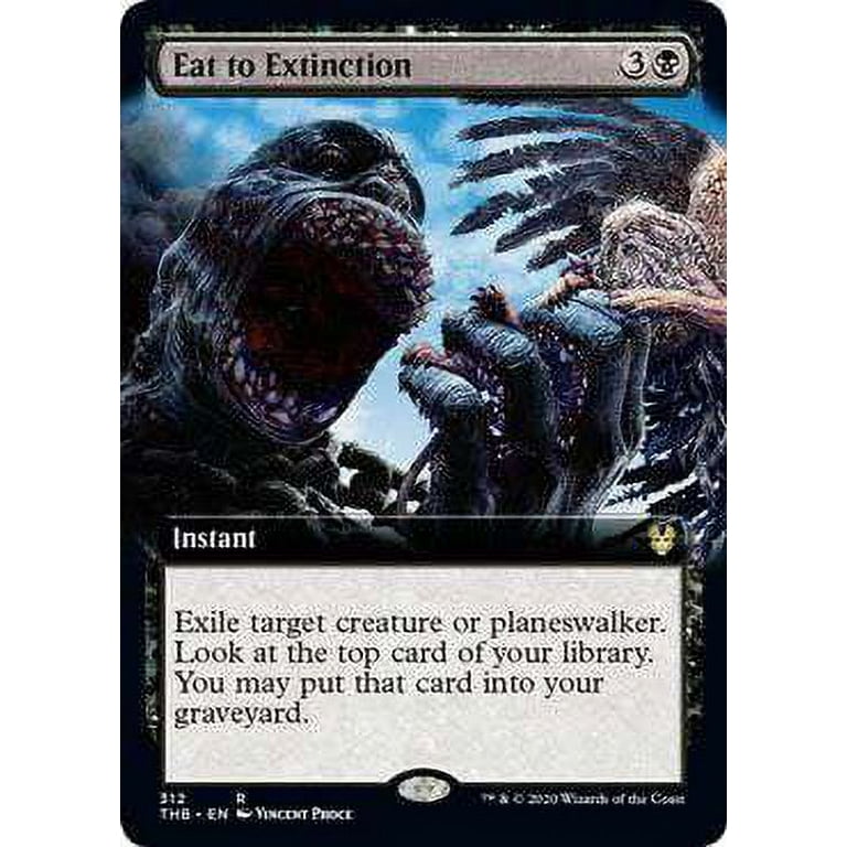 MtG Theros Beyond Death Rare Eat to Extinction #313 [Extended Art Foil]