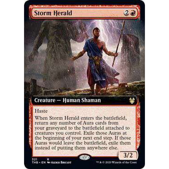 MtG Theros Beyond Death Rare Storm Herald (Extended Art Foil) #321