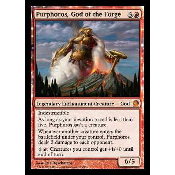 MtG Theros Mythic Rare Purphoros, God of the Forge #135