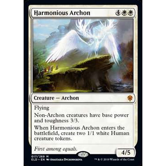 MtG Throne of Eldraine Mythic Rare Harmonious Archon #17