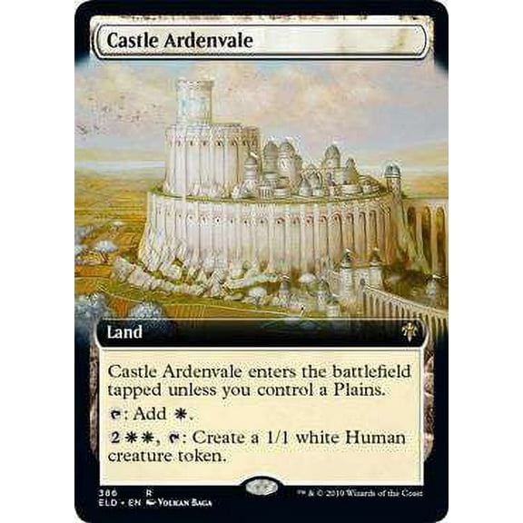 MtG Throne of Eldraine Rare Castle Ardenvale (Extended Art, Foil) #386