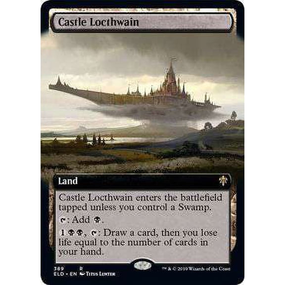 MtG Throne of Eldraine Rare Castle Locthwain (Extended Art) #389