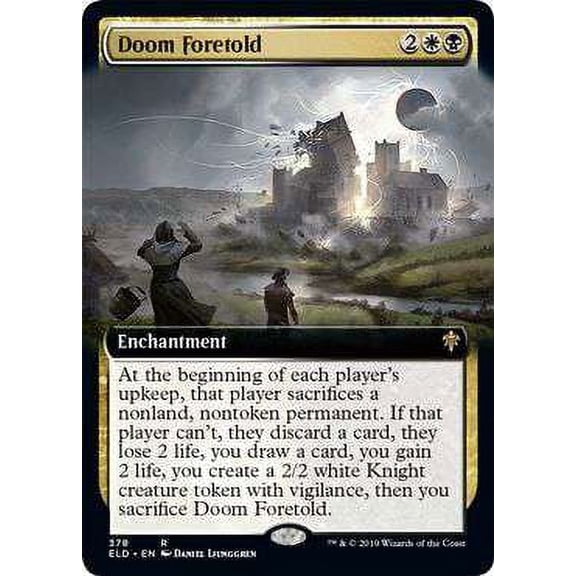 MtG Throne of Eldraine Rare Doom Foretold (Extended Art) #376