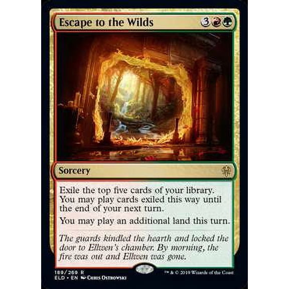 MtG Throne of Eldraine Rare Escape to the Wilds #189