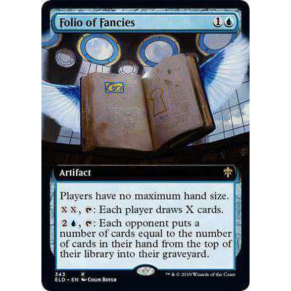 MtG Throne of Eldraine Rare Folio of Fancies (Borderless) #343