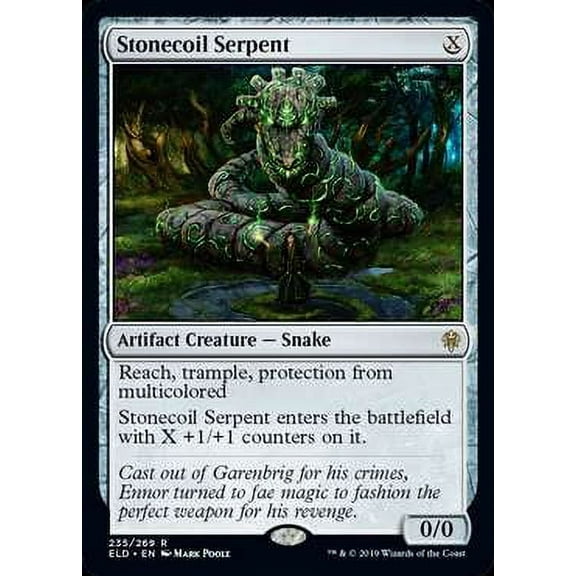 MtG Throne of Eldraine Rare Stonecoil Serpent (Foil) #235