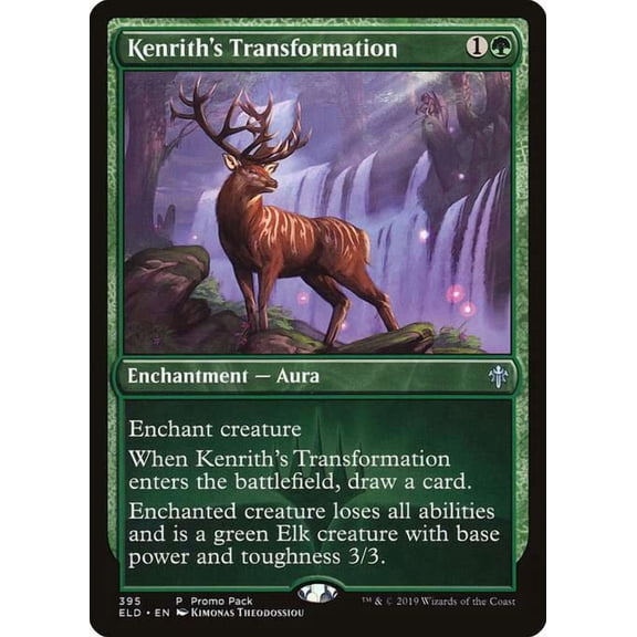MtG Throne of Eldraine Uncommon Kenrith's Transformation [Promo FOIL] #395