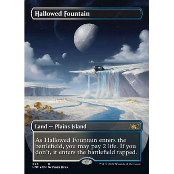 MtG Unfinity Rare Hallowed Fountain [Galaxy Foils] #528