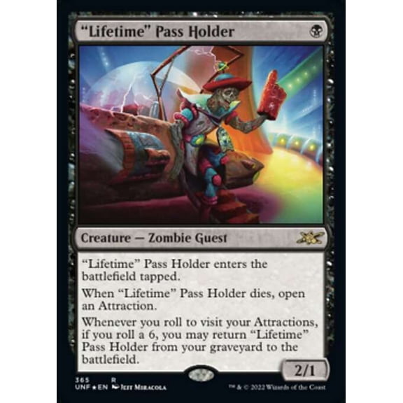 MtG Unfinity Rare Lifetime Pass Holder [Galaxy FOIL] #365