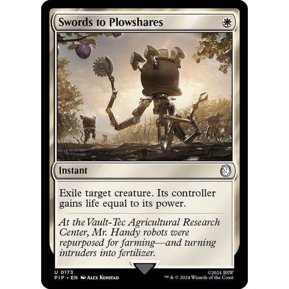 MtG Universes Beyond: Fallout Uncommon Swords to Plowshares #173