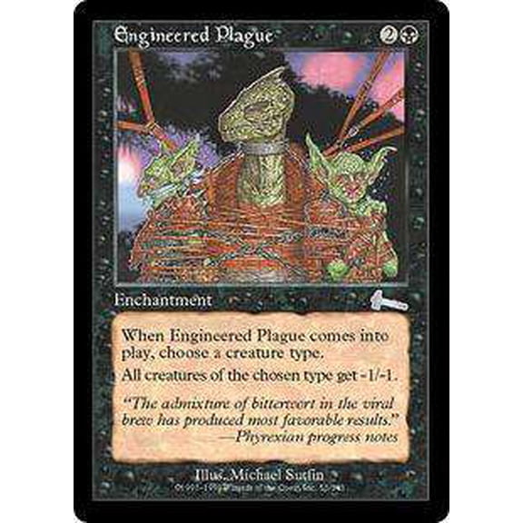 MtG Urza's Legacy Uncommon Engineered Plague #51