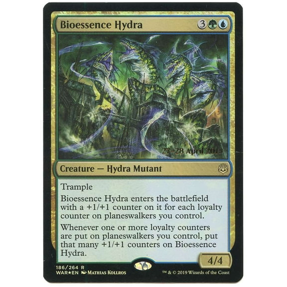 MtG War of the Spark Bioessence Hydra (Prerelease Foil) #186