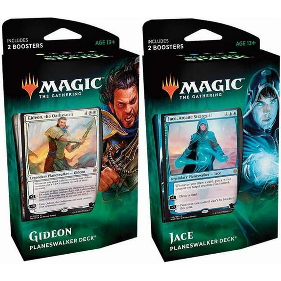 MtG War of the Spark Jace & Gideon Set of Both Planeswalker Decks