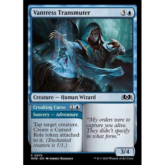 MtG Wilds of Eldraine Common Vantress Transmuter // Croaking Curse #75