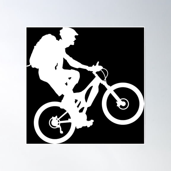 Mtb Mountain Bike Bike Poster Wall Art, Modern Wall Decor, 24x24 UNFRAMED