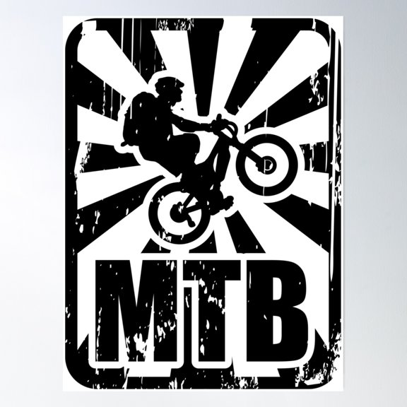 Mtb Mountain Bike Bike Poster Wall Art, Modern Wall Decor, 8x12 UNFRAMED