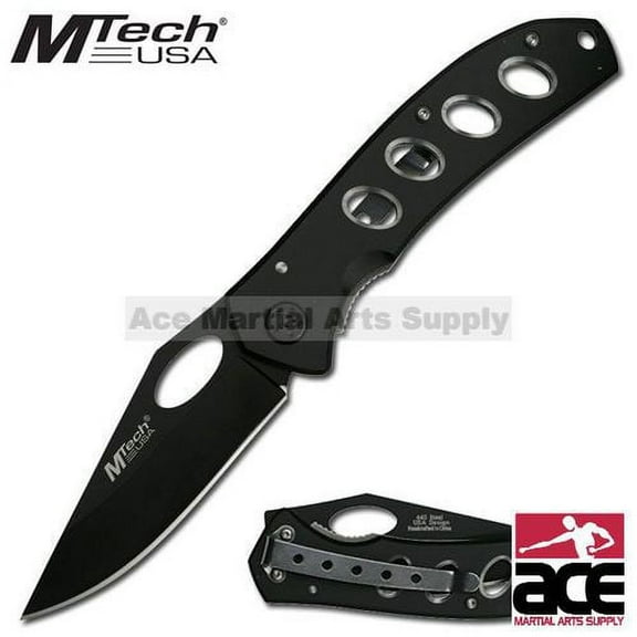 Mtech Folder Knife Features Back Handle W/ Precision Cut Hole