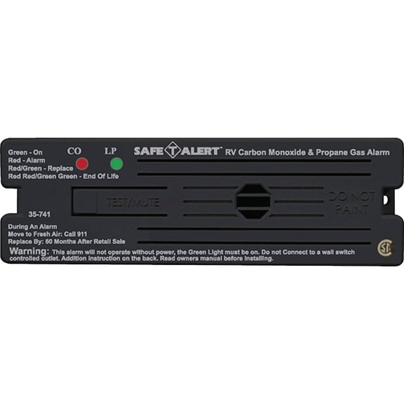Mti Industry 35-741-BL, Black Battery, Dual Sensor Carbon Monoxide & Smoke Combination Alarm