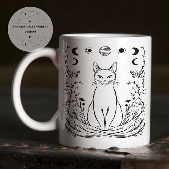 Mtil Minimalist t Beverage Mug 0 Ceramic Mug, Enamel mping Mug, Hot oa Mug, Coffee Gift, Tea Gift, Whimsigoth, Fairycore Mug.