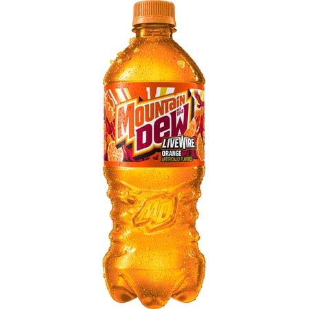 Mountain Dew Livewire Orange Soda, 20 fl oz Bottle