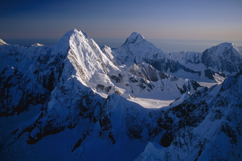 Mtn Peak Next To Mt Fairweather Southeast Ak Glacier Bay National Monument Canvas Art - RE Johnson Design Pics (19 x 12)
